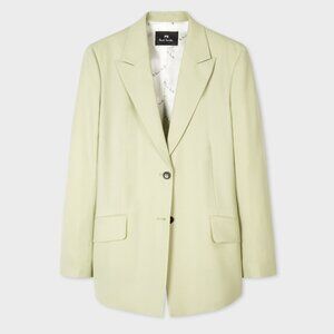 NWT PS Paul Smith Women's Pistachio Hopsack Blazer, Size 44 (12)